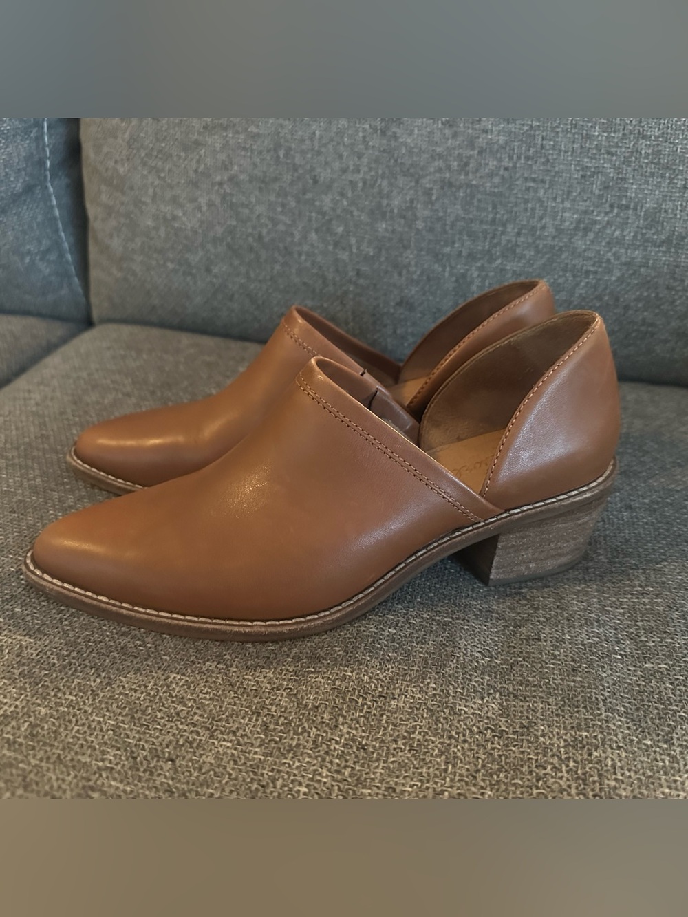 Women's Madewell Brady Low Cut Boot Western Block Heel Slip-On Shoes